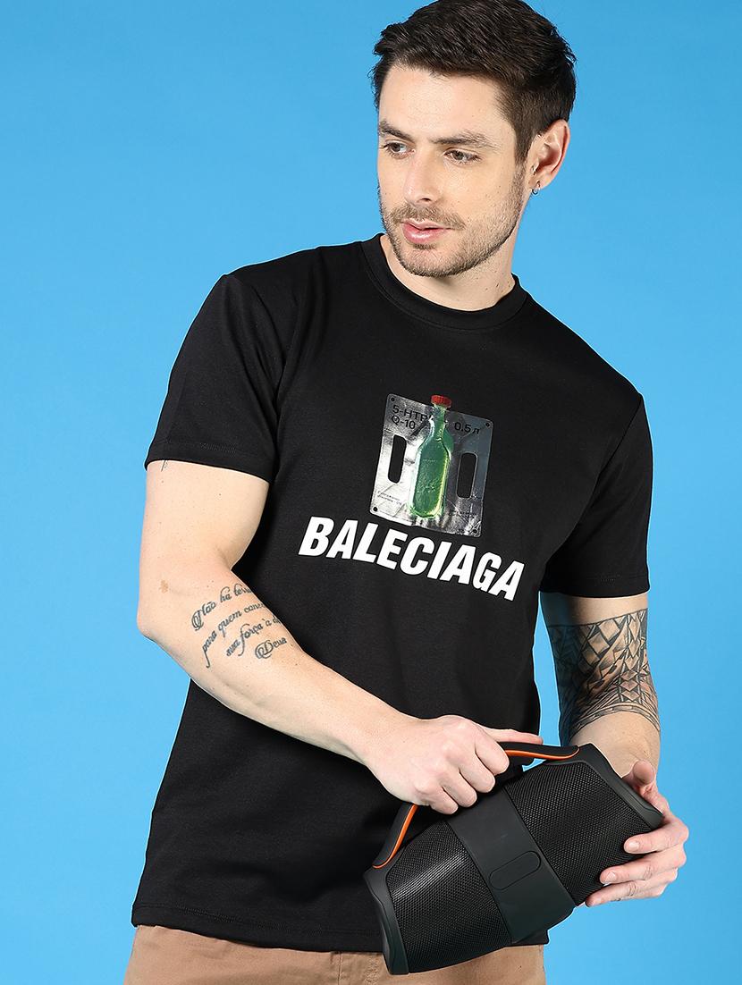 men chest print round neck regular fit t-shirt - 21609227 - Standard Image - 1