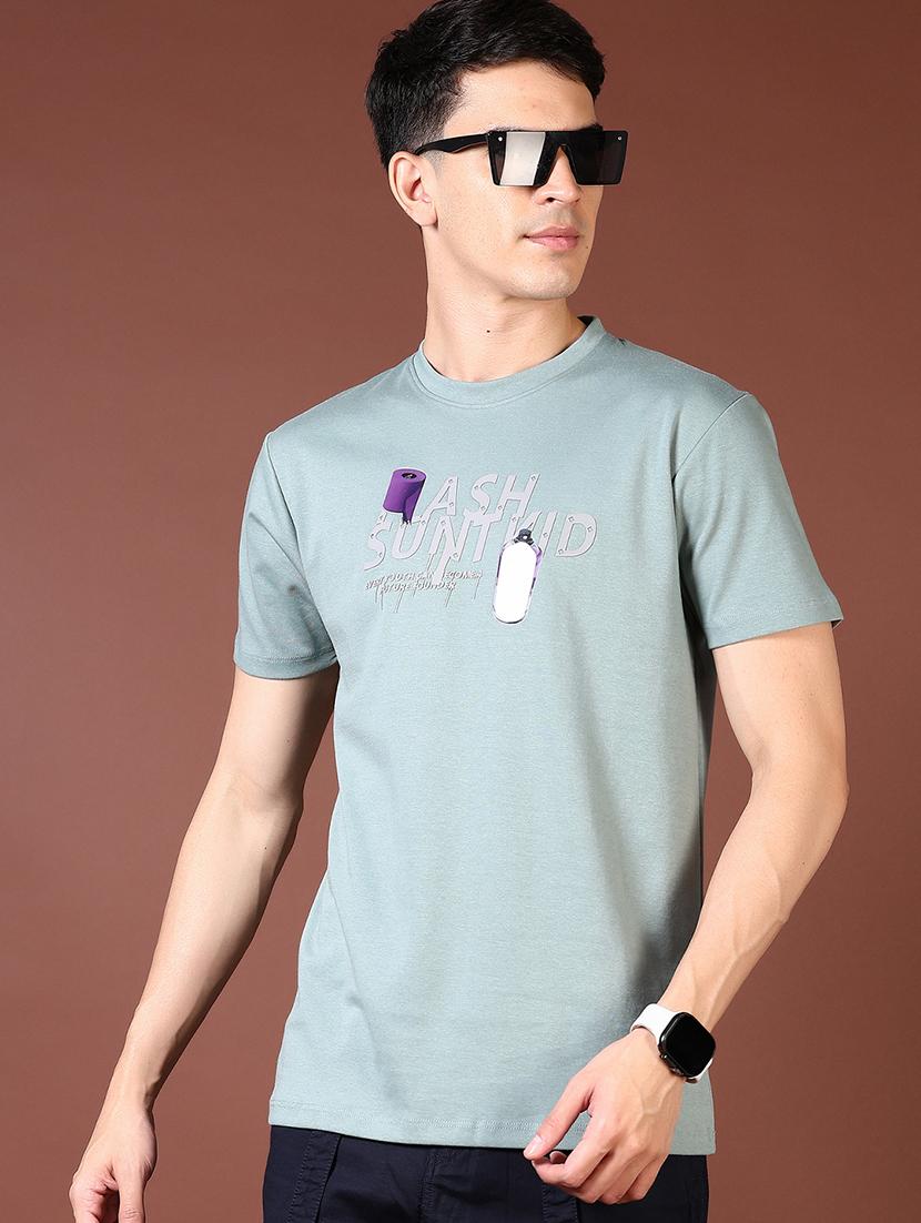 men chest print short sleeve t-shirt - 21609228 -  Standard Image - 1
