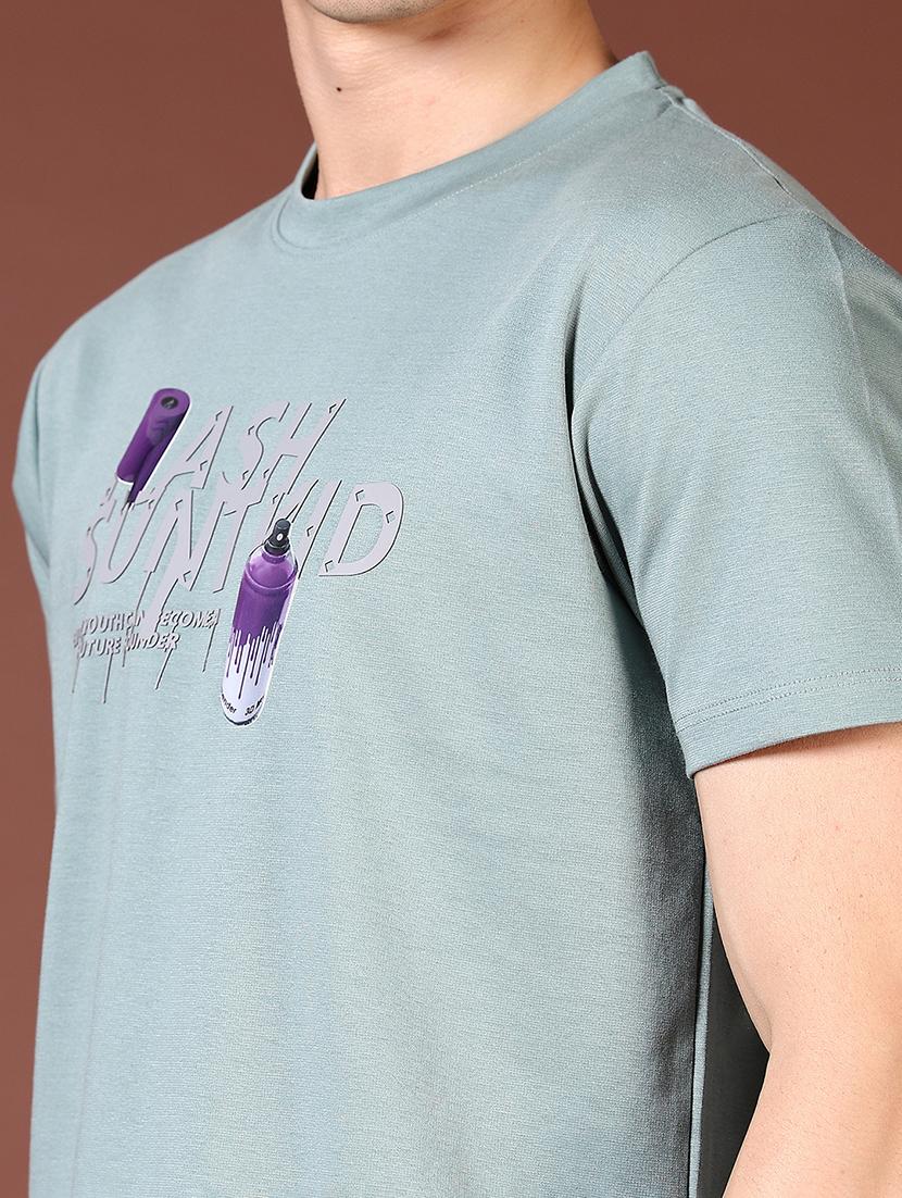 men chest print short sleeve t-shirt - 21609228 - Standard Image - 4