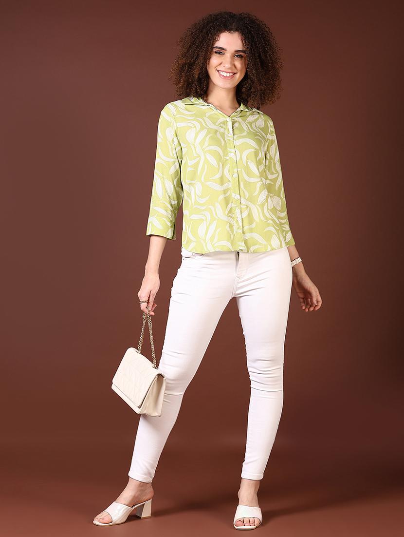 women printed collared regular shirt - 21609322 - Standard Image - 4