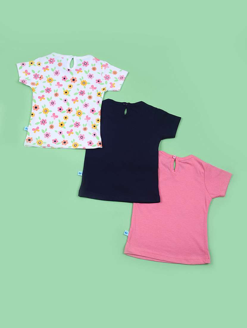 kids pack of 3 printed short sleeves tee - 21609407 - Standard Image - 1