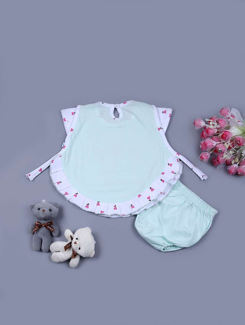 girls printed top with bloomer twin set - 21609418 - Standard Image - 1