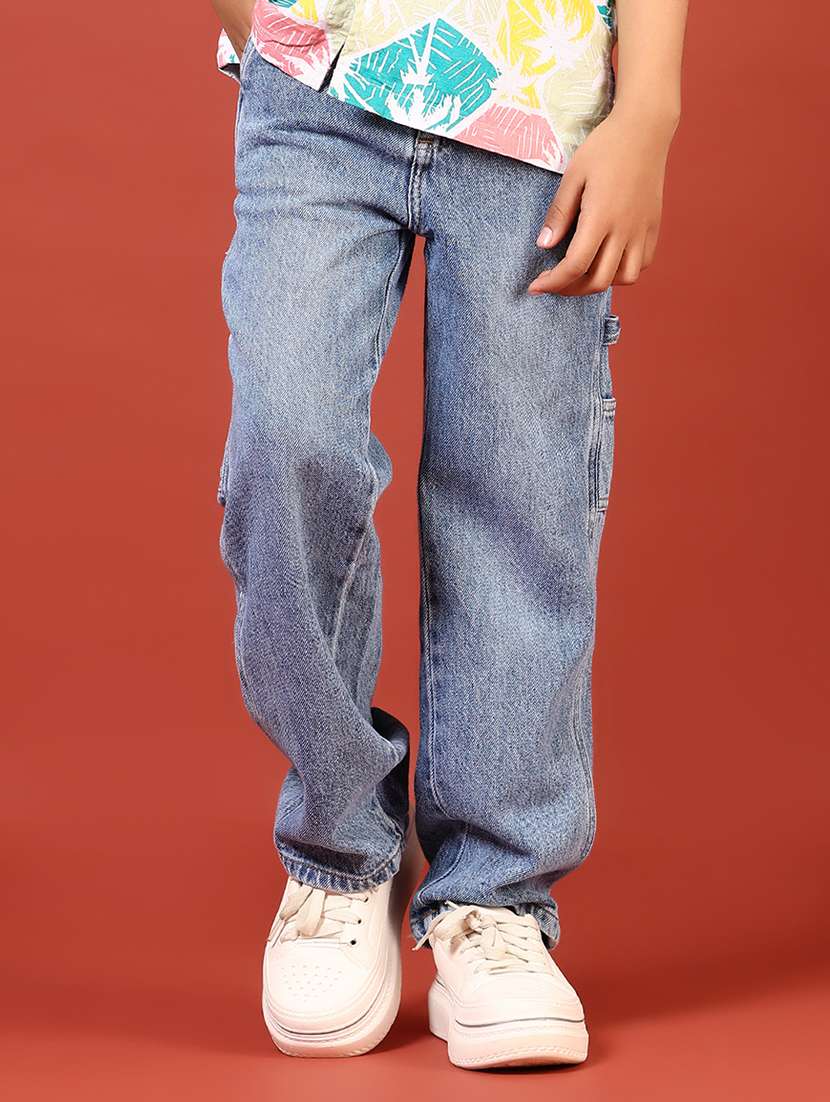 boys solid mid rise relaxed fit jean - 21609447 -  Standard Image - 1