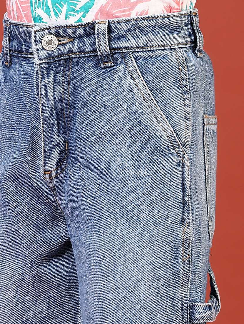 boys solid mid rise relaxed fit jean - 21609447 -  Standard Image - 4