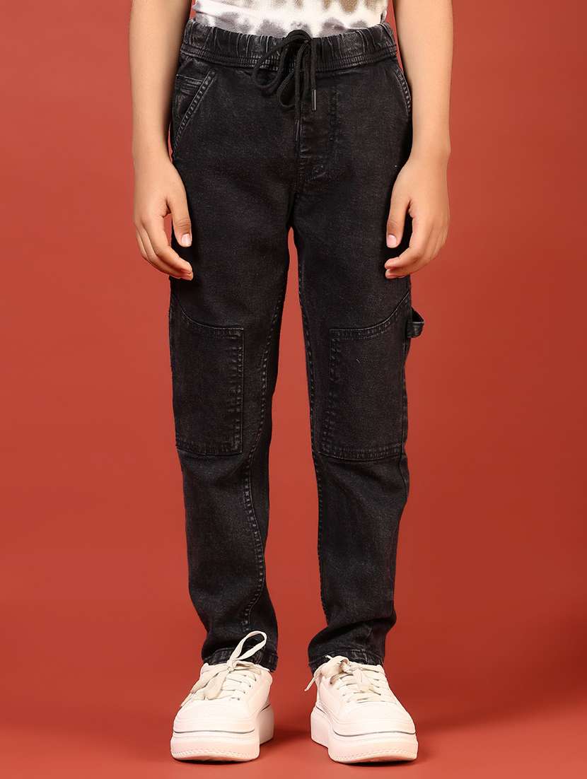 boys solid mid rise relaxed fit jean - 21609448 -  Standard Image - 1