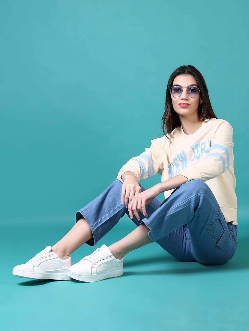 women placement print long sleeve sweatshirt - 21609534 -  Standard Image - 4