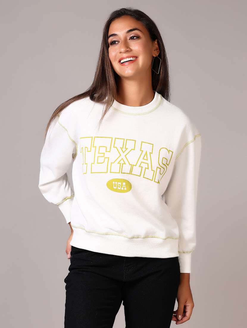 women printed long sleeves sweatshirt