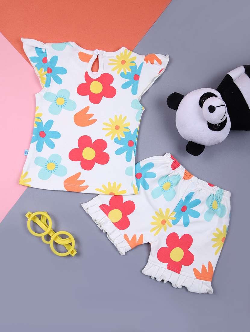 girls printed short & top set co-ord set - 21609812 - Standard Image - 1