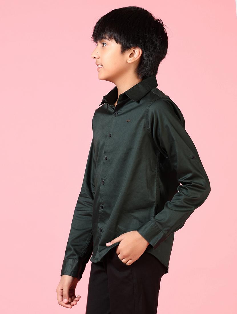 boys long sleeves solid shirt - 21609870 - Standard Image - 1