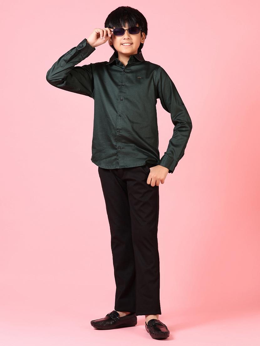 boys long sleeves solid shirt - 21609870 - Standard Image - 4
