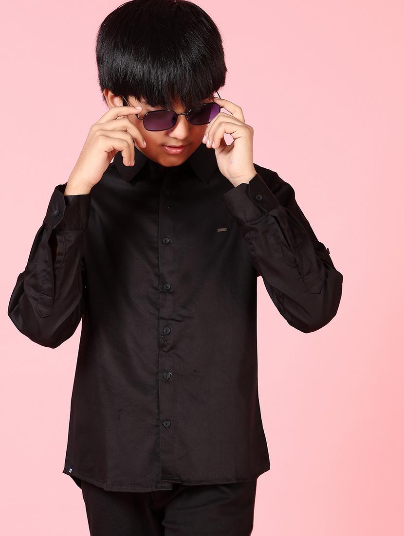 boys long sleeves solid shirt - 21609871 - Standard Image - 1
