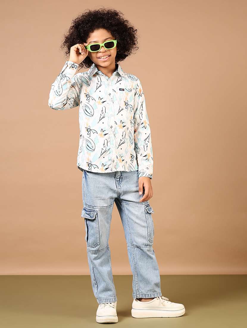 boys printed collared long sleeves shirt - 21609880 -  Standard Image - 4