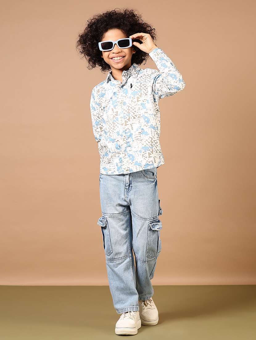 boys printed collared long sleeves shirt - 21609881 -  Standard Image - 4