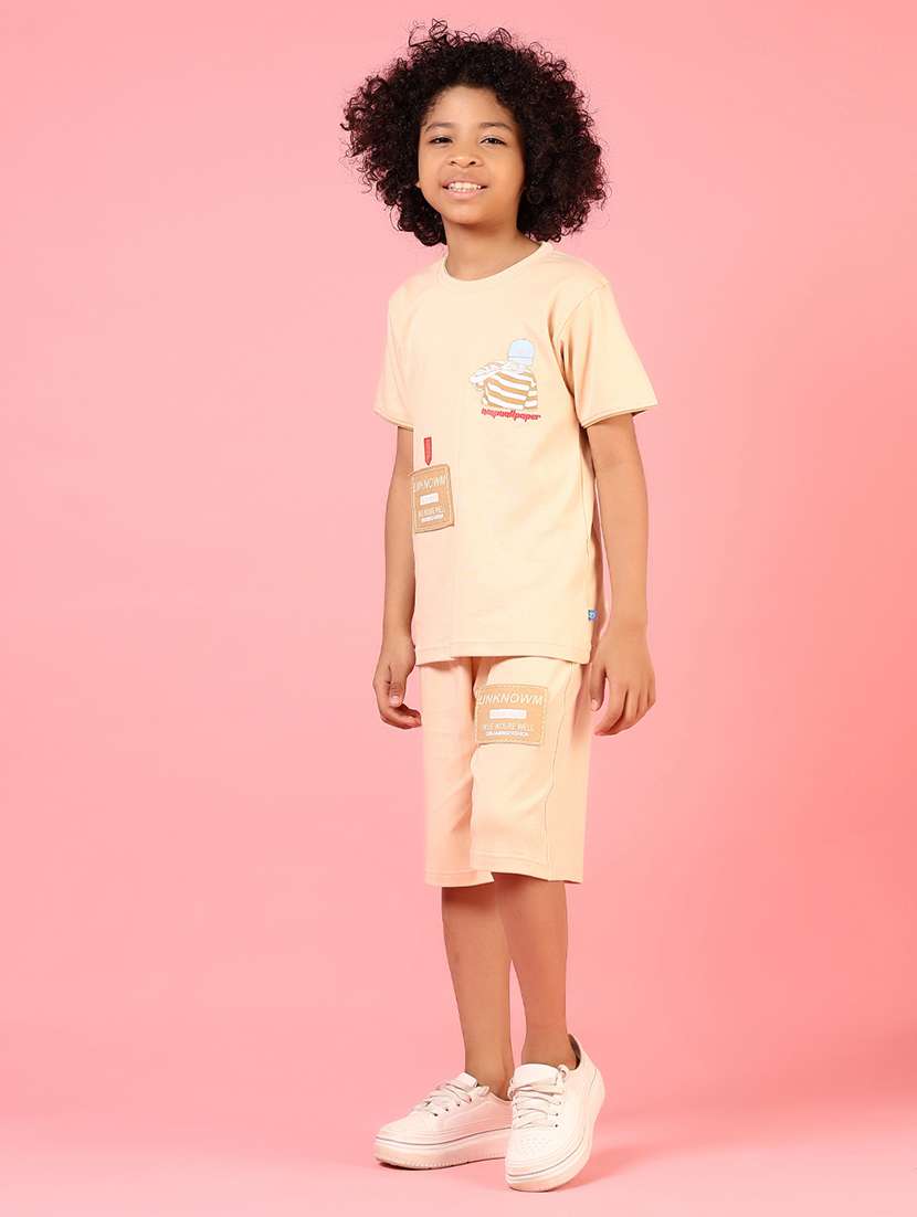 boys printed short sleeves co-ord set - 21609954 - Standard Image - 6