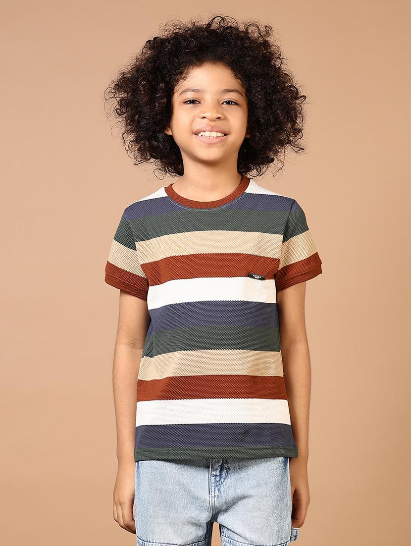boys striped short sleeves t-shirt