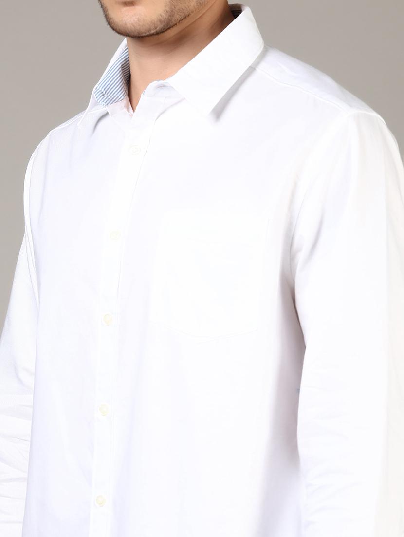 men solid long sleeve regular fit casual shirt - 21610449 - Standard Image - 4