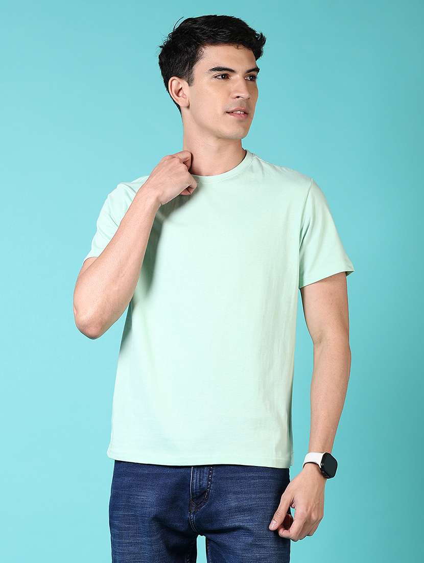 men solid short sleeve t-shirt - 21610459 -  Standard Image - 1