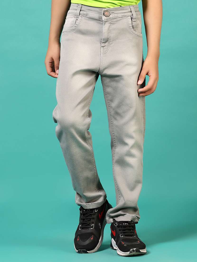 boys solid mid rise relaxed fit jean