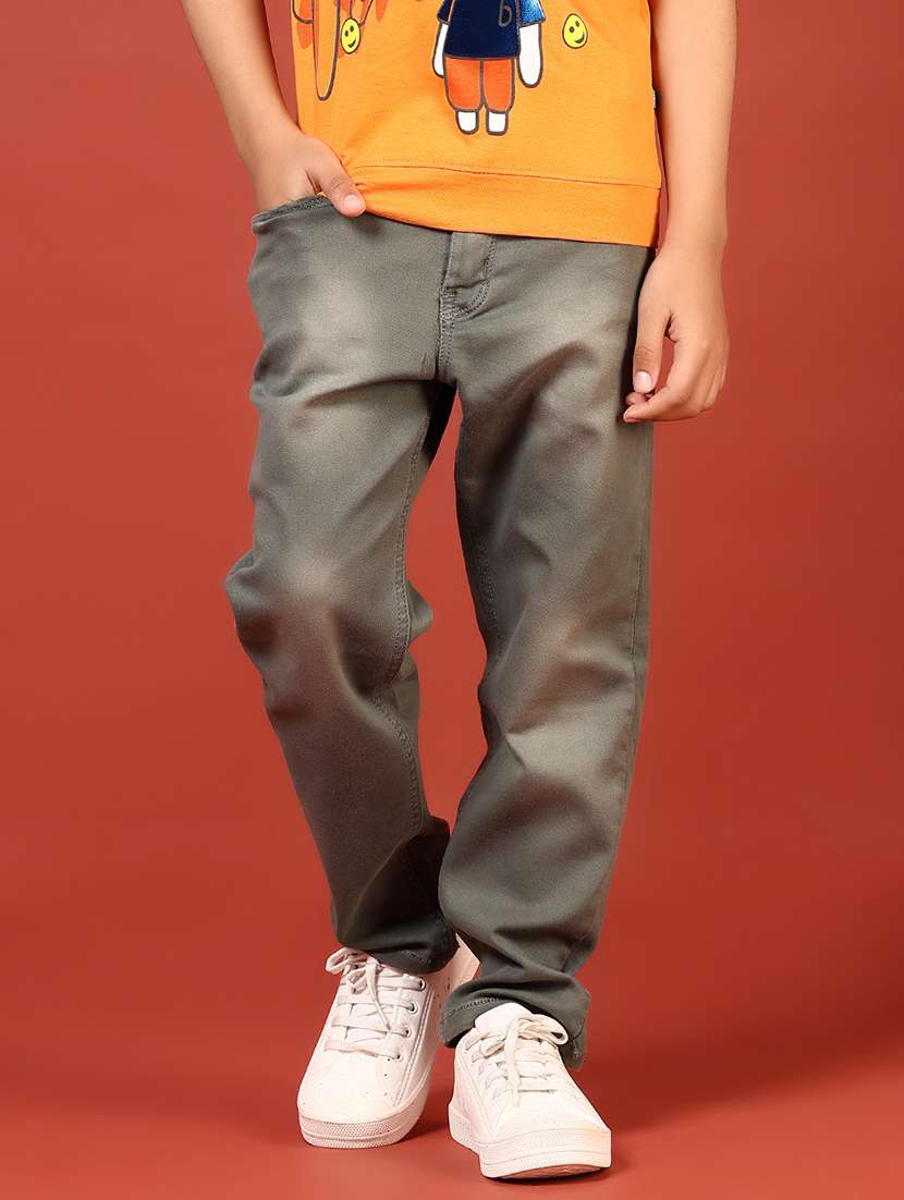 boys solid mid rise relaxed fit jean