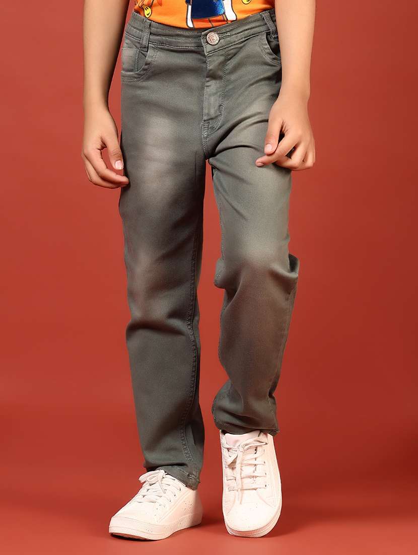 boys solid mid rise relaxed fit jean - 21610584 - Standard Image - 1