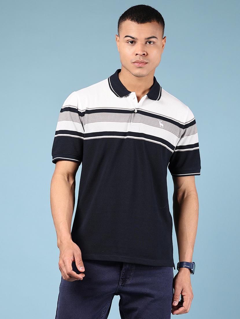 men color block short sleeve regular fit polo t-shirt - 21610626 -  Standard Image - 1