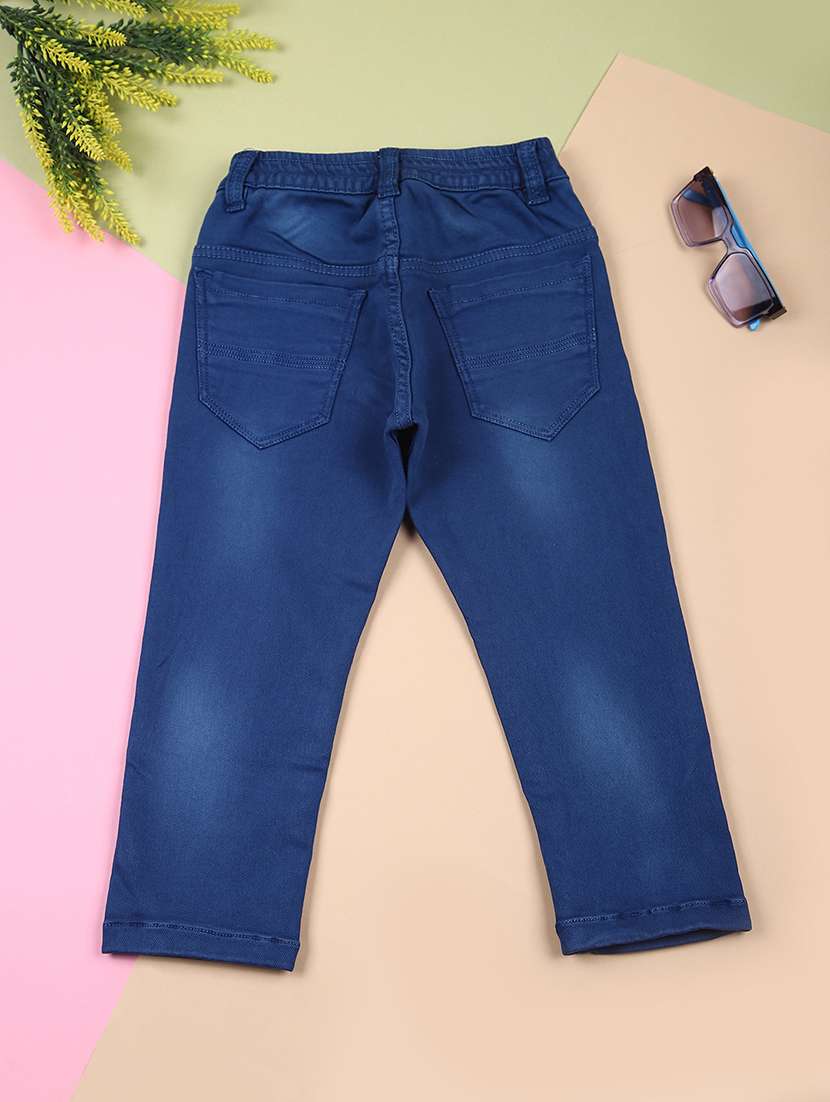 boys solid mid rise slim fit jean - 21610629 -  Standard Image - 1