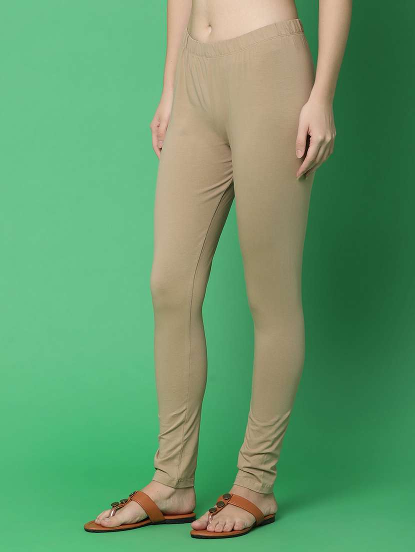 women solid mid rise ankle length leggings - 21610765 -  Standard Image - 1