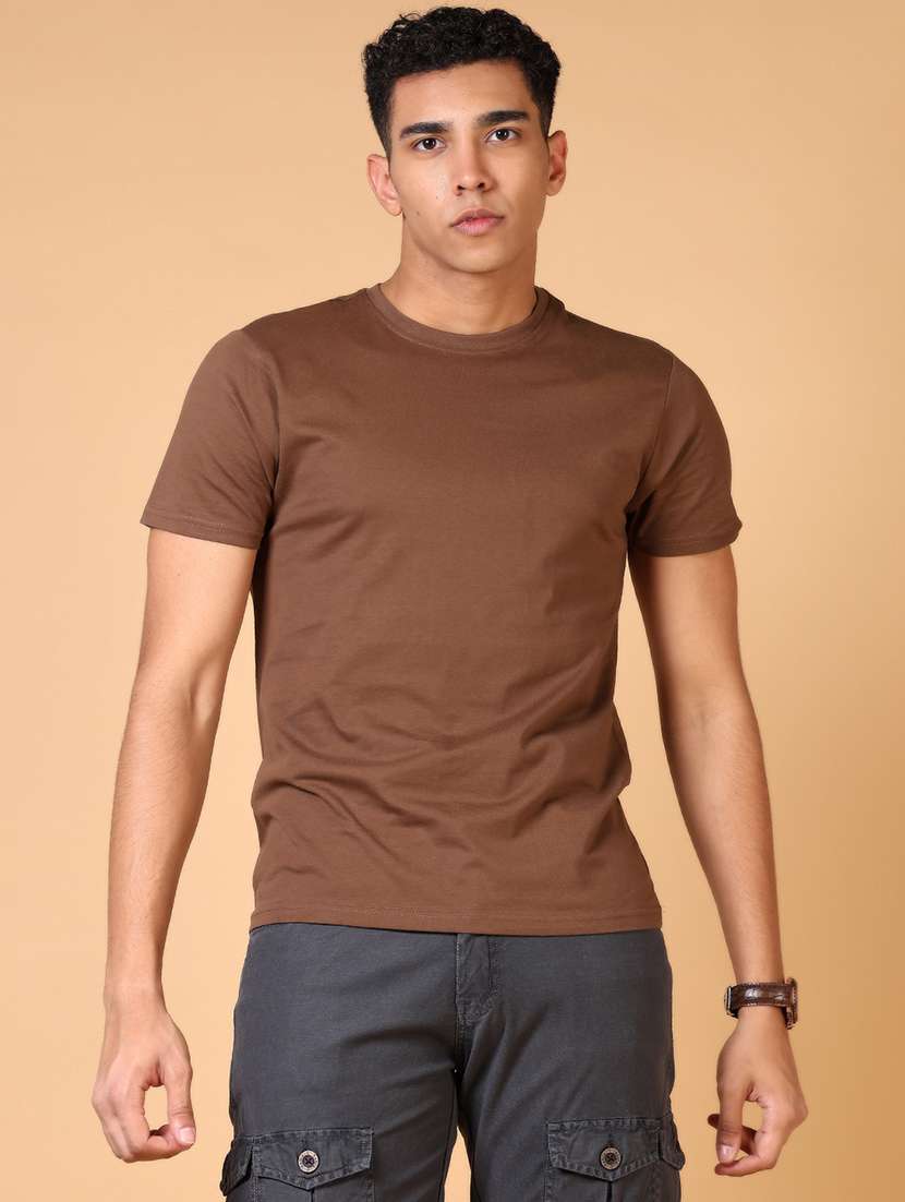 men solid short sleeve t-shirt