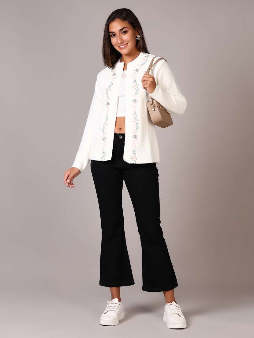 women self designed long sleeve cardigan - 21611074 -  Standard Image - 4