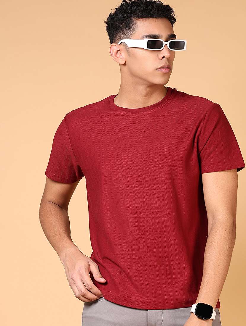 men solid short sleeve t-shirt