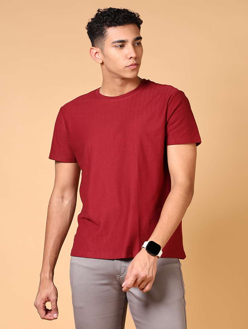 men solid short sleeve t-shirt - 21611140 -  Standard Image - 1