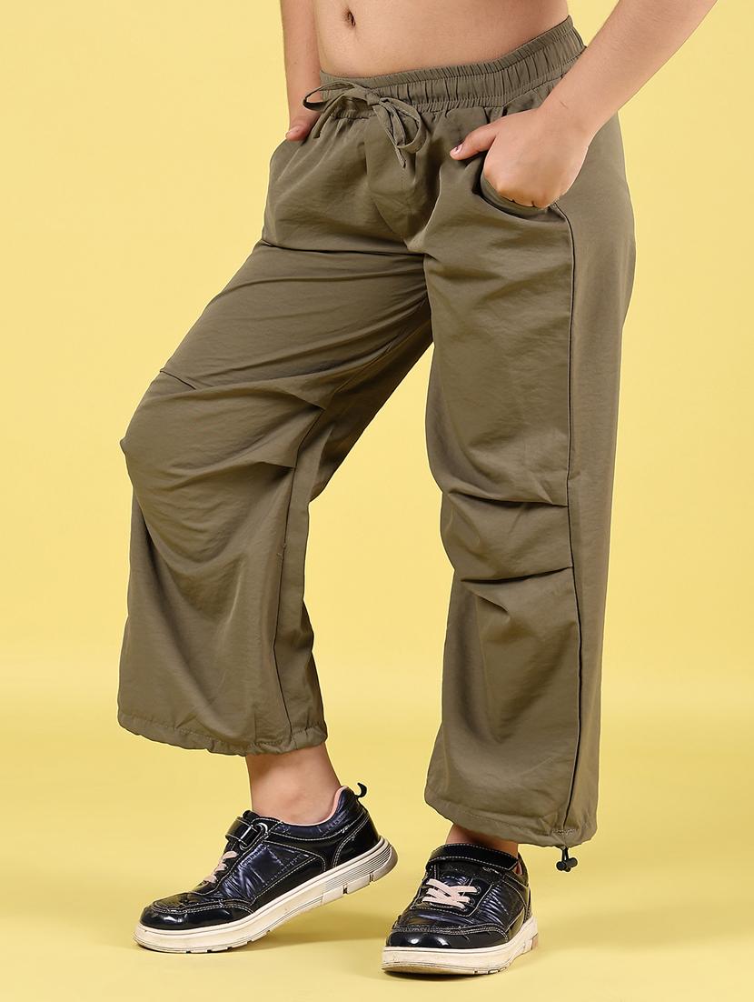 girls solid mid rise jogger - 21611329 -  Standard Image - 1