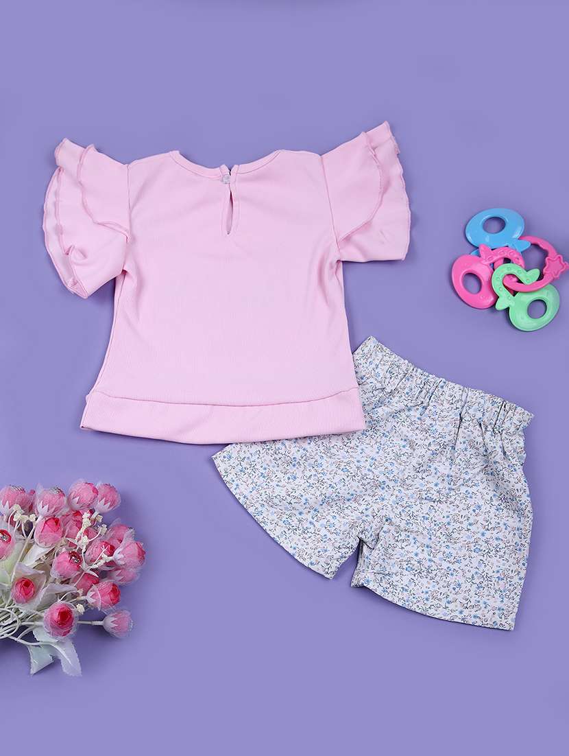 girls printed top and shorts set - 21611364 -  Standard Image - 1