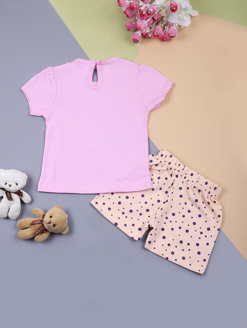 kids printed t-shirt & shorts set - 21611366 - Standard Image - 1
