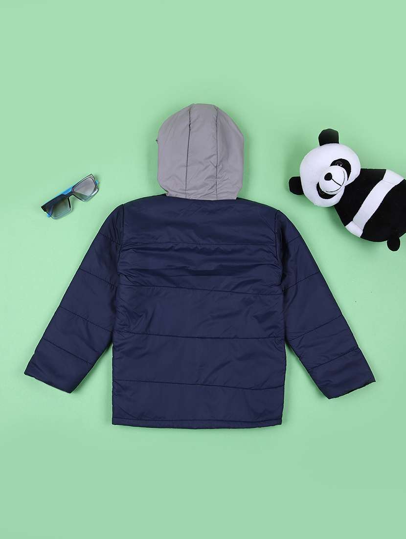 boys solid long sleeve quilted jacket - 21611476 -  Standard Image - 1