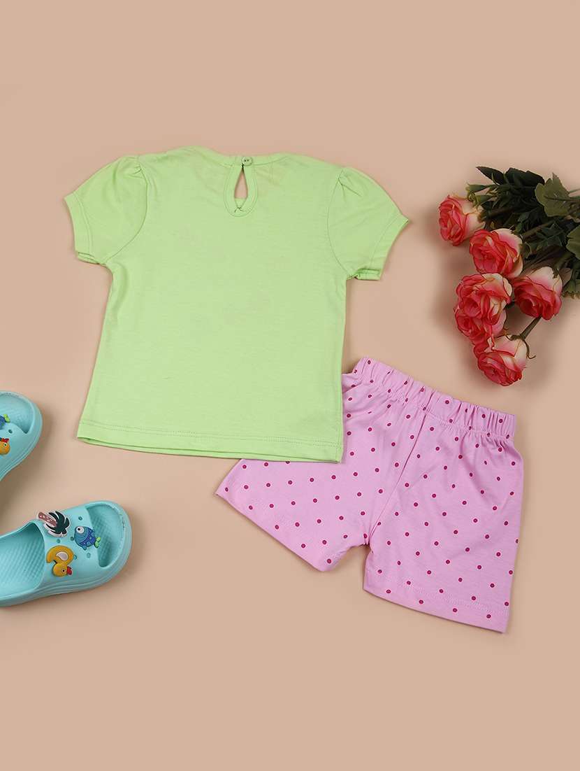 kids printed t-shirt and short set - 21611500 - Standard Image - 1