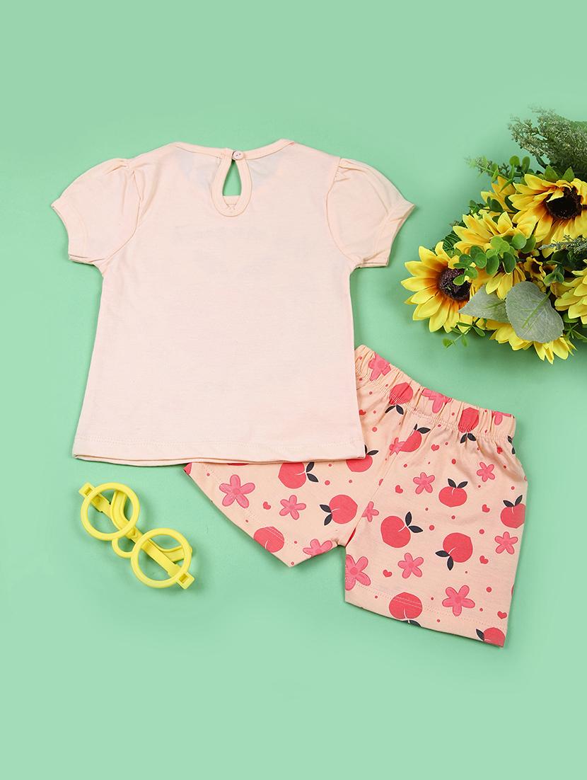 kids printed t-shirt and short set - 21611503 - Standard Image - 1