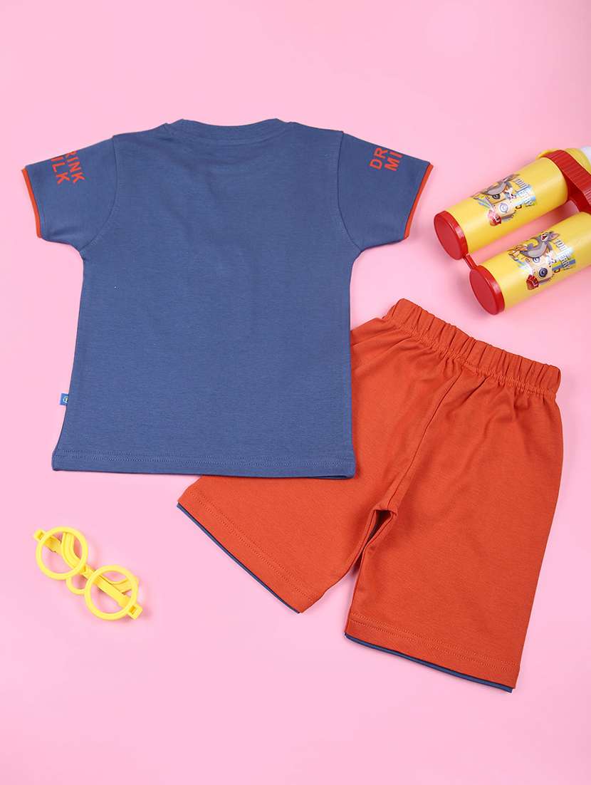 boys printed t-shirt and short set - 21611583 -  Standard Image - 1