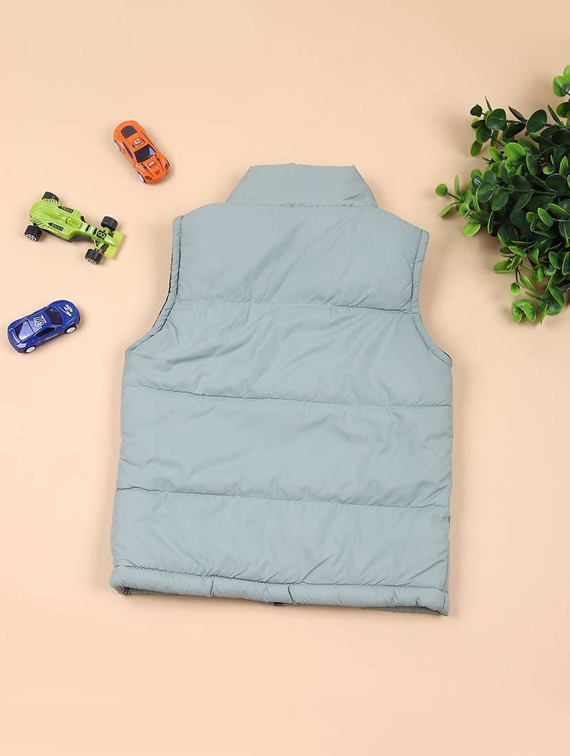 kids solid sleeveless jacket - 21611601 -  Standard Image - 1