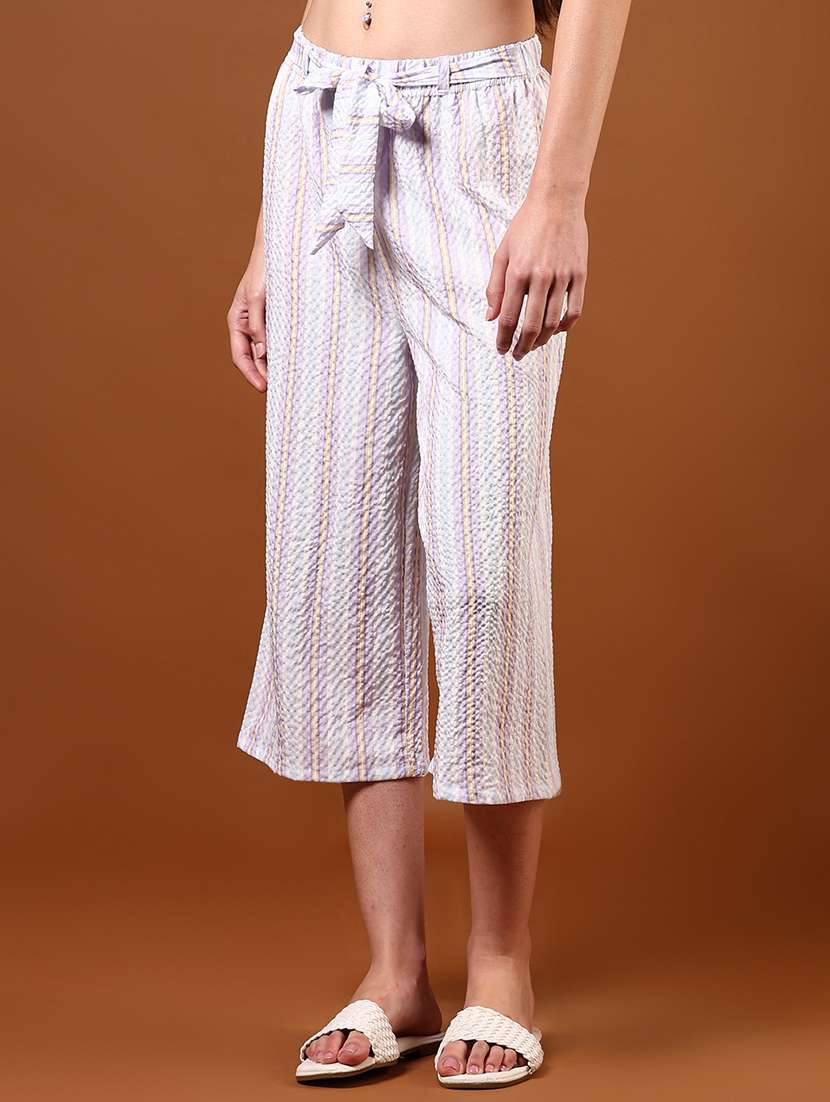 women printed mid rise culottes - 21611667 -  Standard Image - 1