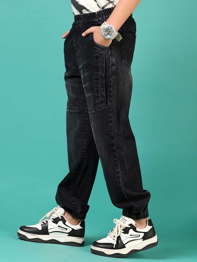boys solid mid rise relaxed fit jean - 21611771 -  Standard Image - 1