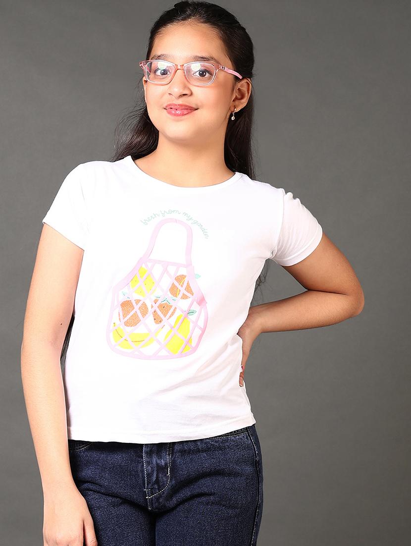 girls printed short sleeves tee - 21611790 - Standard Image - 1