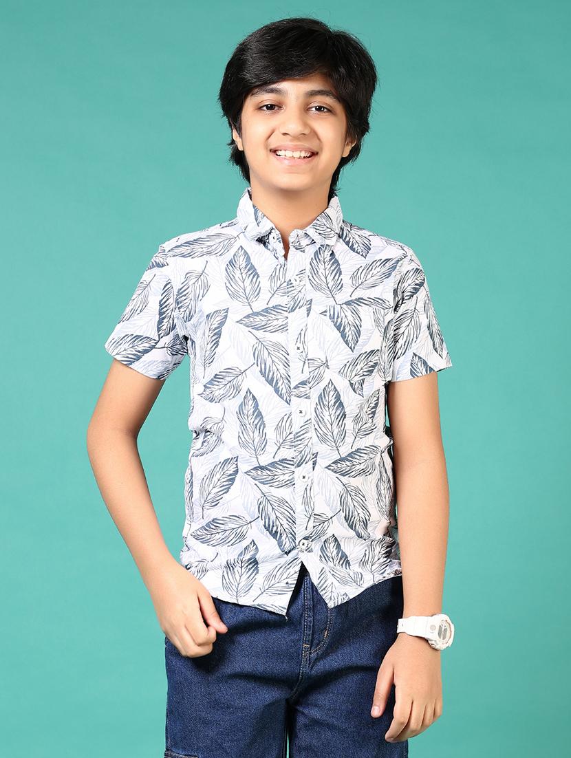 boys printed collared short sleeves shirt - 21611933 -  Standard Image - 1