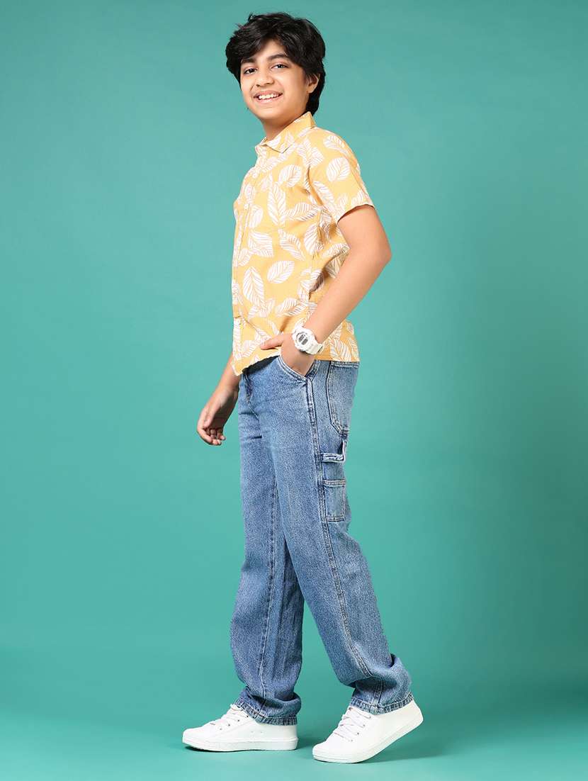 boys printed collared short sleeves shirt - 21611934 - Standard Image - 4