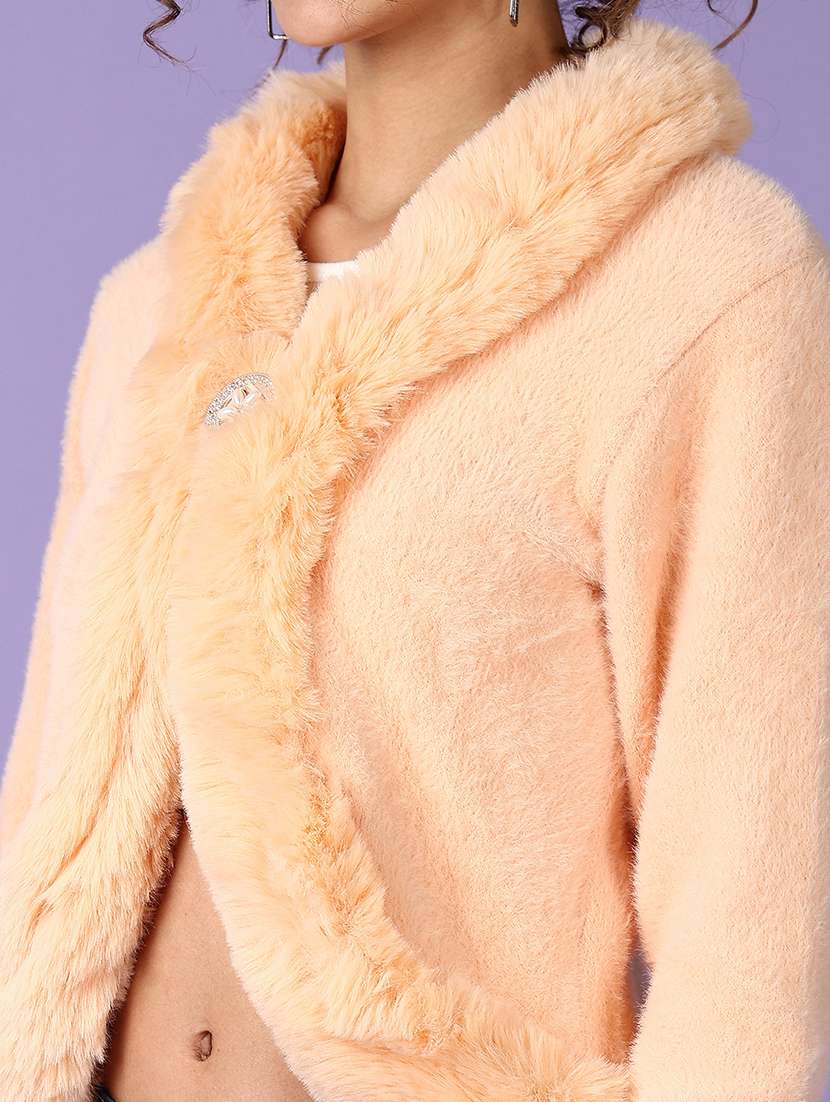 women solid long sleeve cardigan - 21611975 -  Standard Image - 4