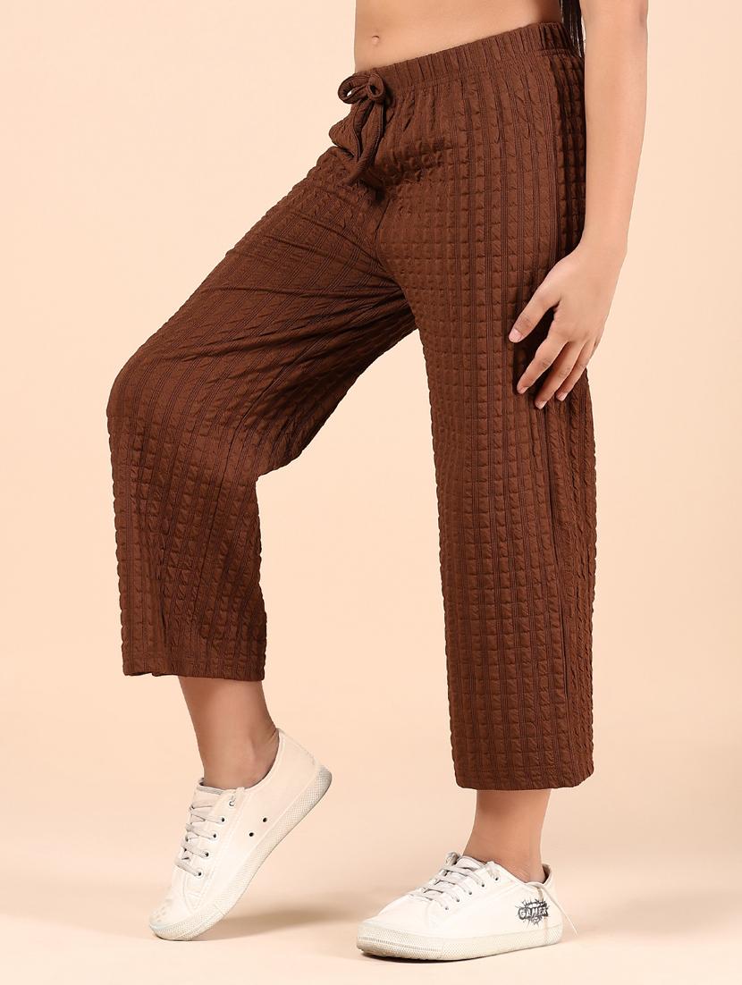girls textured mid rise palazzo trouser - 21612034 - Standard Image - 1
