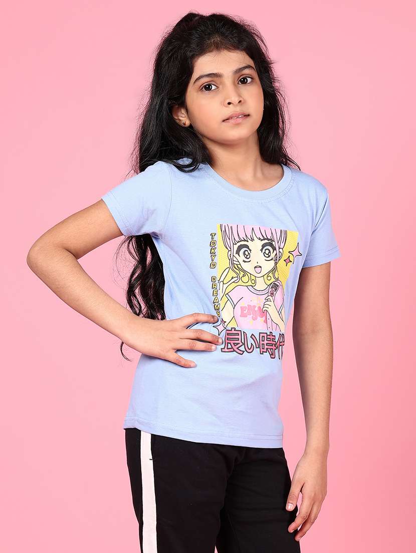 girls printed short sleeves tee - 21612119 -  Standard Image - 1