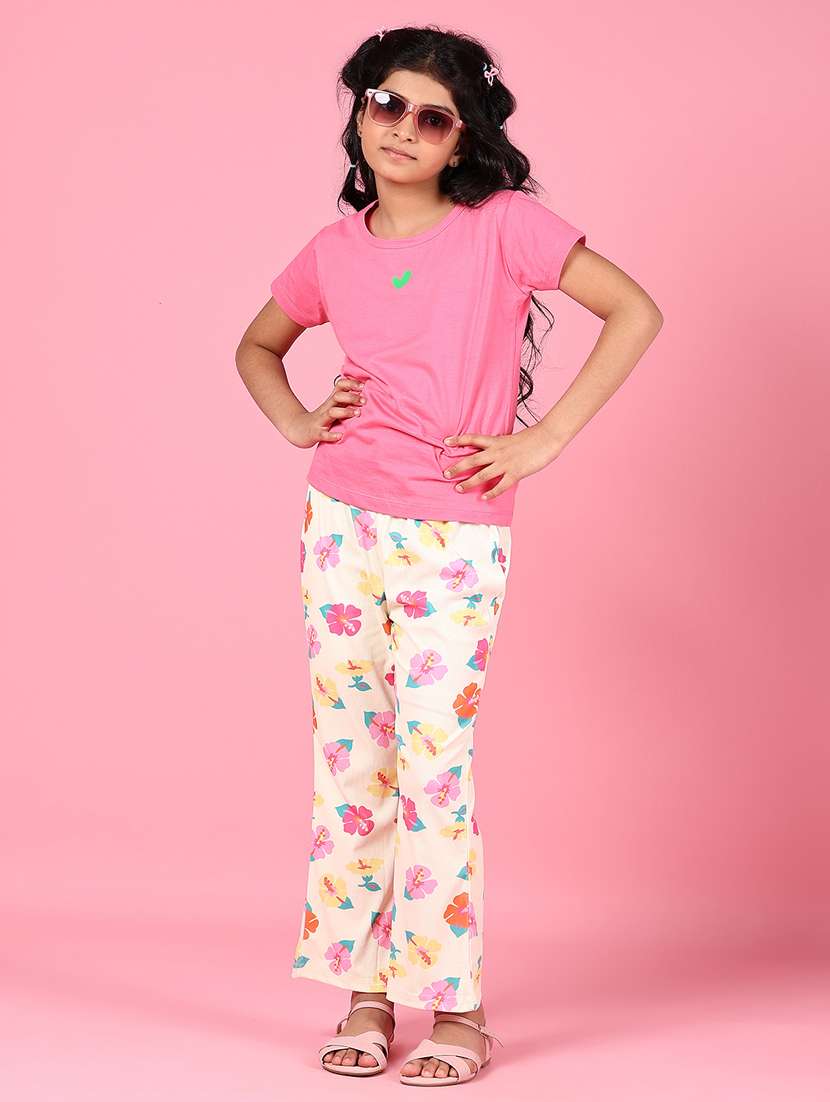 girls floral printed mid irse palazzo trouser - 21612121 -  Standard Image - 4