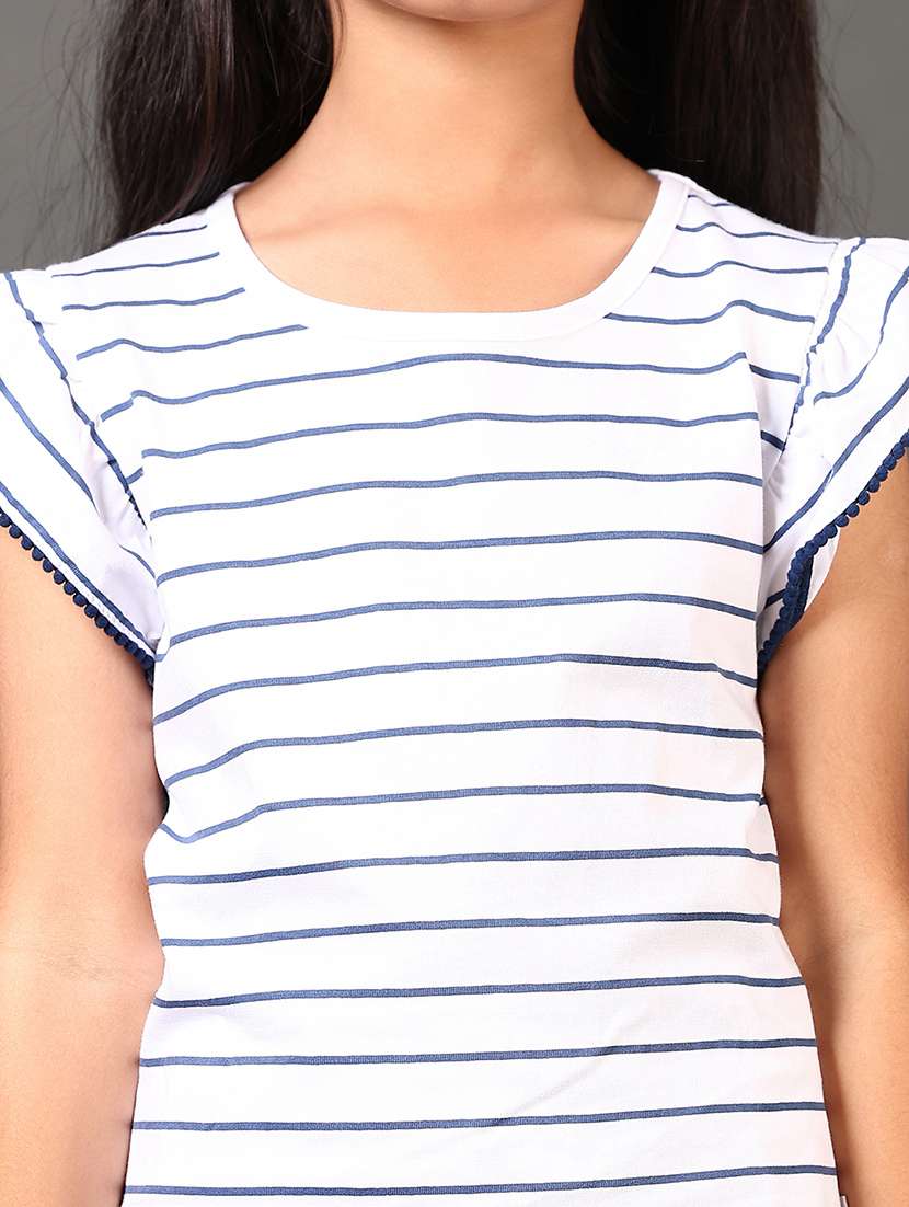 girls striped t-shirt and shorts set - 21612135 - Standard Image - 4