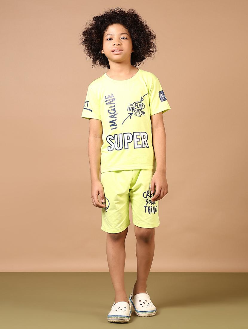 boys printed t-shirt and shorts set - 21612202 - Standard Image - 1